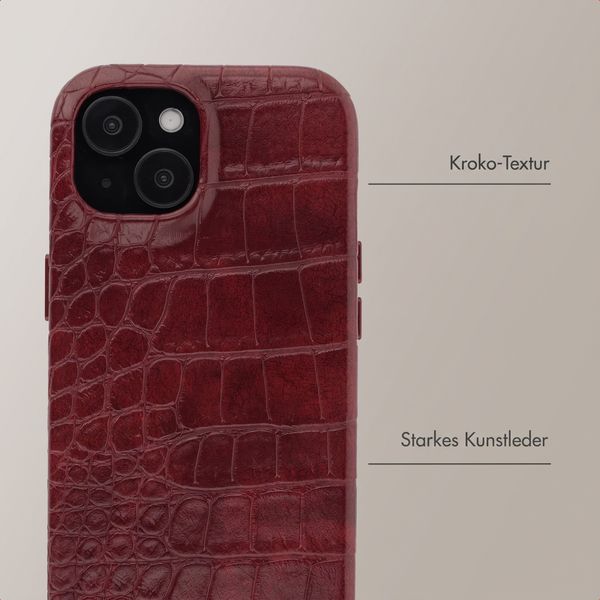 Selencia Croco Backcover mit MagSafe Apple iPhone 14 / 13 - Burgundy