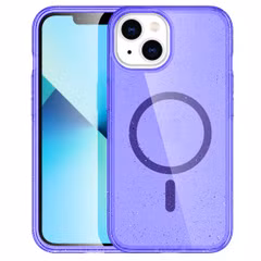 imoshion Sparkle Back Cover mit MagSafe Apple iPhone 14 - Glitzer Violett