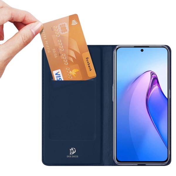 Dux Ducis Slim TPU Klapphülle für das Oppo Reno 8 5G - Dunkelblau