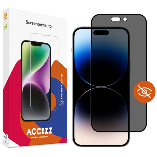 Accezz Privacy Displayschutz aus gehärtetem Glas für das iPhone 14 Pro