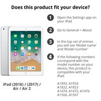 Accezz Premium Bildschirmschutz aus Glas Apple iPad 6 (2018) 9.7 Zoll / iPad 5 (2017) 9.7 Zoll / Air 2 (2014)/Air 1 (2013)