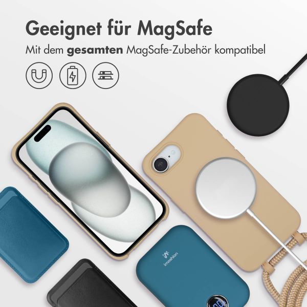 imoshion Color Backcover mit abnehmbarem Handykette und MagSafe Apple iPhone 16e - Nude