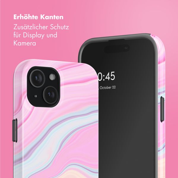 Selencia Vivid Rückabdeckung mit MagSafe Apple iPhone 15 - Pastel Lipstick Marble
