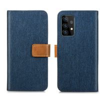 imoshion Luxuriöse Canvas-Klapphülle Samsung Galaxy A72 - Dunkelblau