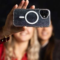 imoshion Klare Glitter Backcover mit MagSafe Samsung Galaxy S25 Plus - Silber