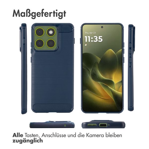 imoshion Brushed Back Cover Motorola Edge 70 - Dunkelblau