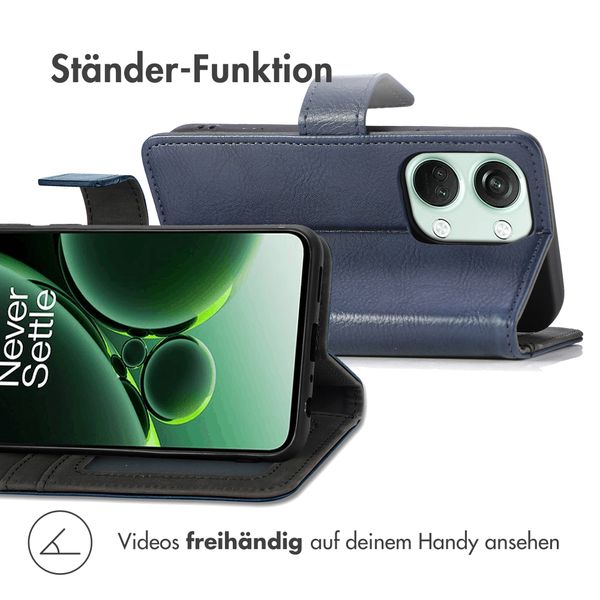 imoshion Luxuriöse Klapphülle OnePlus Nord 3 - Dunkelblau