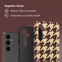 Selencia Vivid Back Cover Samsung Galaxy S24 FE - Pied-de-Poule