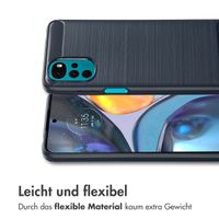 imoshion Brushed Back Cover Motorola Moto G22 - Dunkelblau