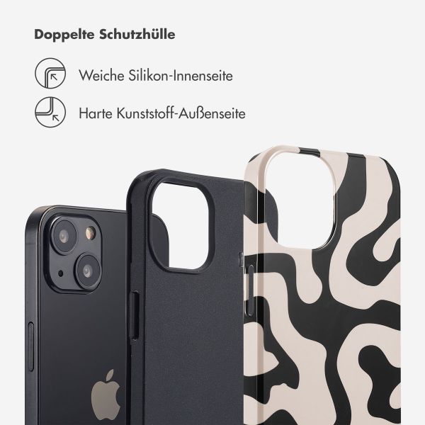 Selencia Vivid Tough Back Cover für das iPhone 13 - Art Wave Black