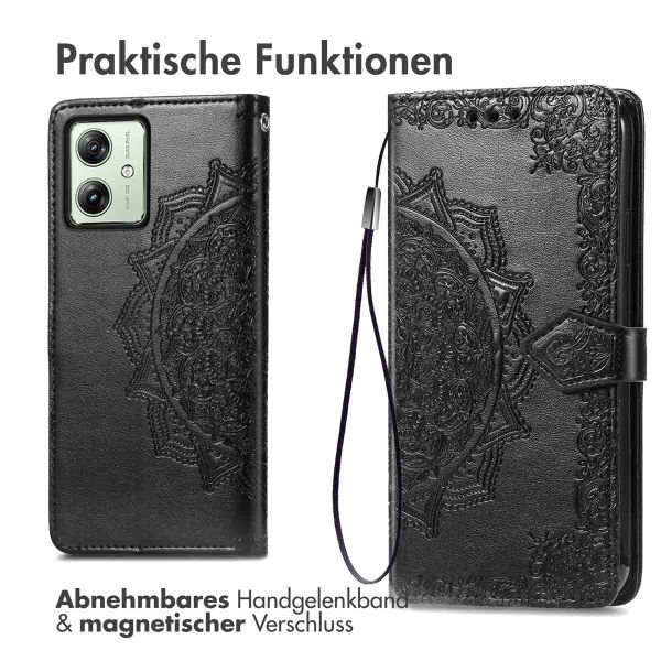 imoshion Mandala Klapphülle Motorola Moto G54 - Schwarz