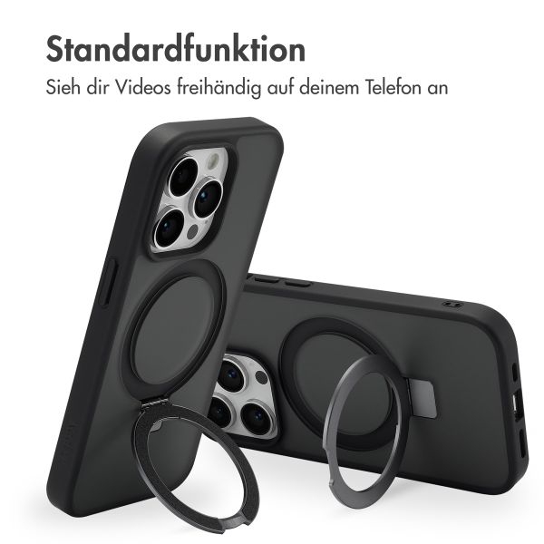 Accezz Ring Stand Backcover mit MagSafe für das Apple iPhone 14 Pro - Schwarz