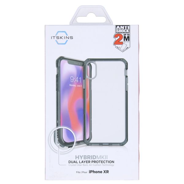 Itskins Hybrid MKII Backcover iPhone Xr - Schwarz / Transparent