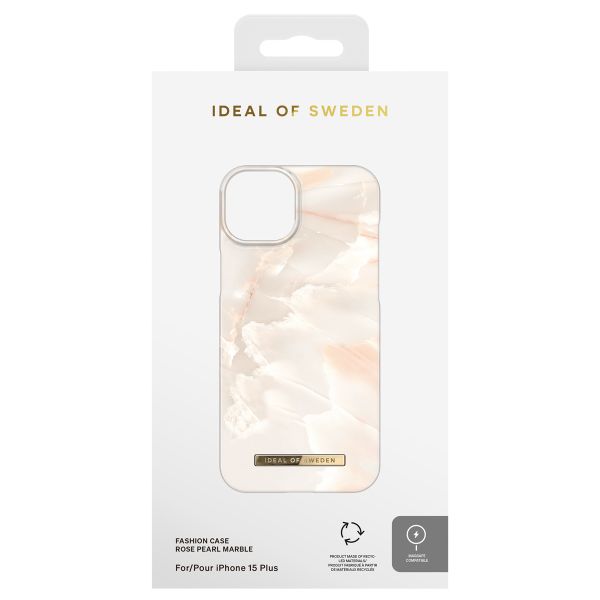 iDeal of Sweden Fashion Back Case für das Apple iPhone 15 Plus - Rose Pearl Marble