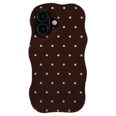 Selencia Vivid Wavy Backcover mit MagSafe Apple iPhone 17 - Happy Dots Chocolate