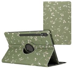 imoshion 360° drehbare Design Klapphülle für das Samsung Galaxy Tab S10 Ultra / Tab S9 Ultra - Green Flowers