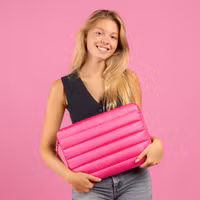 imoshion Puffer Laptop Hülle 13-14 Zoll - Laptop Sleeve - Hot Pink
