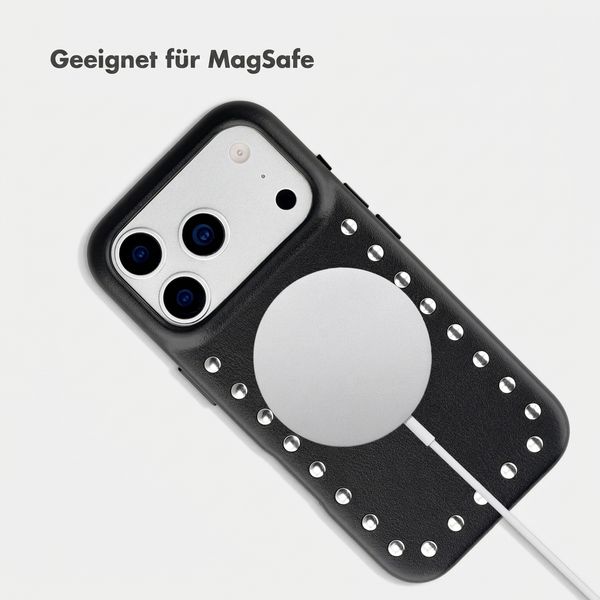 Selencia Studs Backcover mit MagSafe Apple iPhone 17 Pro - Velvet Black