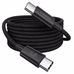 imoshion Braided USB-C-zu-USB-C-Kabel 100 W - 2 Meter - Schwarz