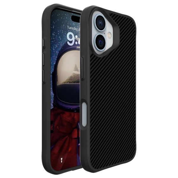 imoshion Rugged Hybrid Carbon Case für das iPhone 16 - Schwarz