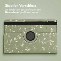 imoshion 360° drehbare Design Klapphülle für das Samsung Galaxy Tab S10 Ultra / Tab S9 Ultra - Green Flowers