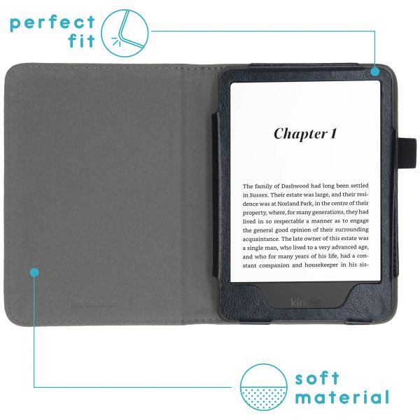 imoshion Vegan Leather Klapphülle Amazon Kindle (2024) / Amazon Kindle (2022) 11th gen - Schwarz