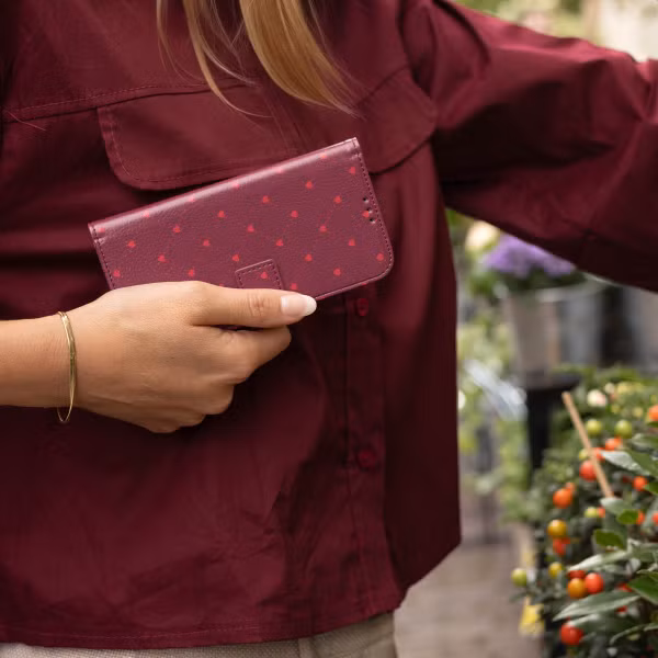 imoshion Design Klapphülle Samsung Galaxy A35 - Crush Check Coral Dust