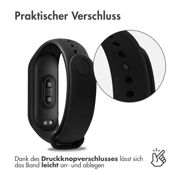 imoshion Silikonarmband für das Xiaomi Mi Band 3 / 4 - Schwarz