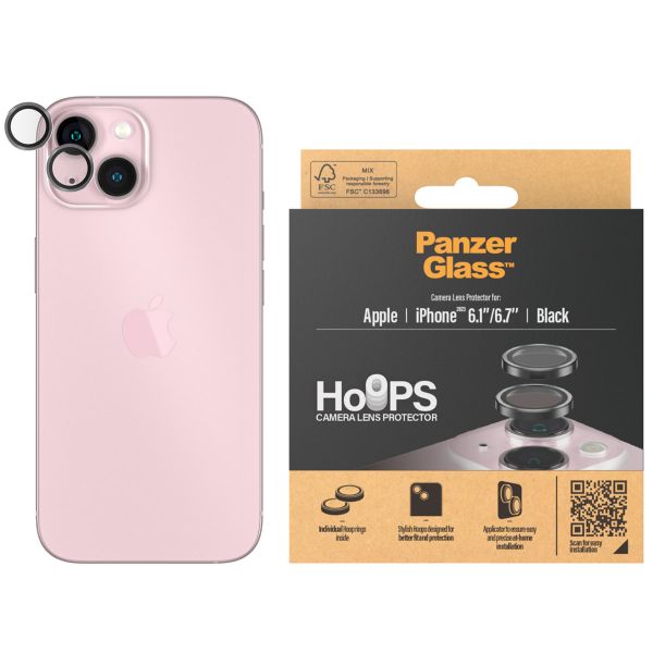 PanzerGlass Kameraprotektor Hoops Optic Rings für das Apple iPhone 15 / 15 Plus Apple iPhone 15 / 15 Plus