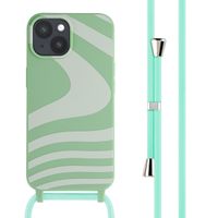 imoshion SilikonHülle design mit Band Apple iPhone 15 - Retro Green