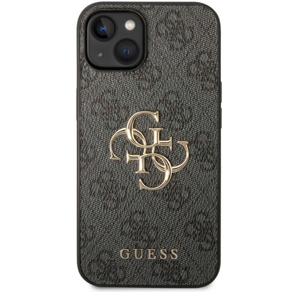 Guess 4G Metal Logo Back Cover für das iPhone 14 - Grau