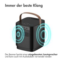 imoshion ﻿Mini Projektor - Mini Beamer WiFi - 3400 Lumen - Schwarz