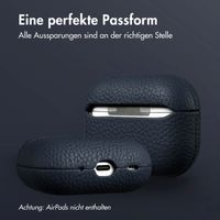 Accezz Echtes Leder Case Apple AirPods Pro 2 - Dunkelblau