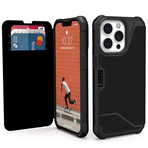 UAG Metropolis Klapphülle für das iPhone 13 - Kevlar Black