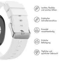 imoshion Flexibles Silikonarmband für Samsung Galaxy Watch 9 (40/44mm) / Watch 8 (40/44mm) / Classic (46mm) - Weiß