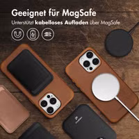 Accezz Vintage Leather Magsafe Backcover Apple iPhone 15 Pro Max - Tabacco Cognac