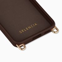 Selencia Rivièra Backcover mit MagSafe mit abnehmbaren Haken Samsung Galaxy A57 (5G) - Choco Brown