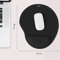 imoshion Ergonomisches Mauspad - Mauspad mit Handgelenkstütze - 30 x 25 cm - Schwarz