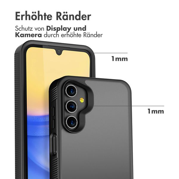 Accezz Rugged Frosted Back Cover Samsung Galaxy A15 (5G/4G) - Schwarz