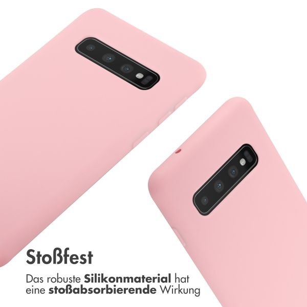 imoshion Silikonhülle mit Band für das Samsung Galaxy S10 - Rosa