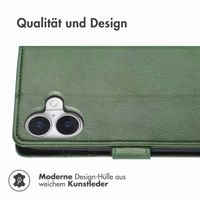 imoshion Luxuriöse Klapphülle Apple iPhone 16 - Grün