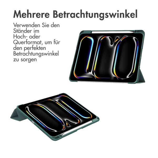 imoshion Trifold Hardcase Klapphülle Apple iPad Pro 13 (2024) M4 - Grün