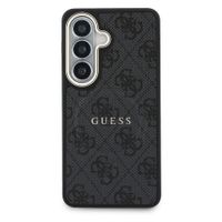 Guess 4G Leather Back Cover mit MagSafe Samsung Galaxy S26 - Gold Edge - Black