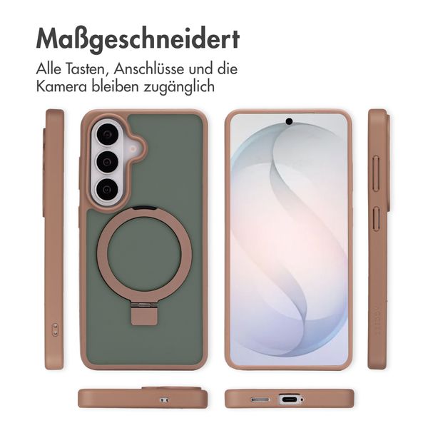 Accezz Ring Stand Backcover mit MagSafe Samsung Galaxy S26 - Braun