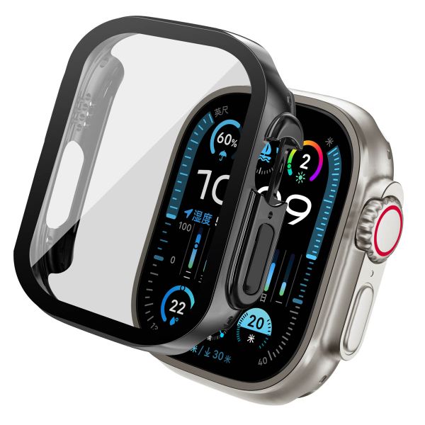 imoshion Full Cover glänzendes Hard Case für die Apple Watch Ultra / Ultra 2 – 49 mm – Schwarz