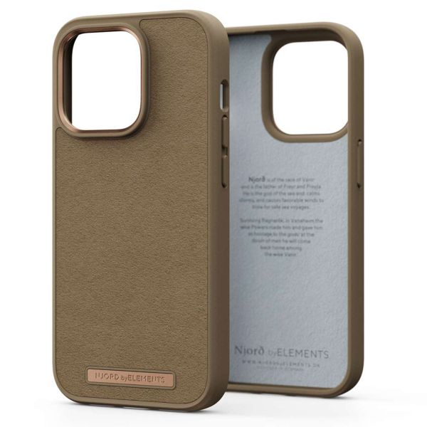 Njorð Collections Wildleder Comfort+ Case für das iPhone 14 Pro - Camel