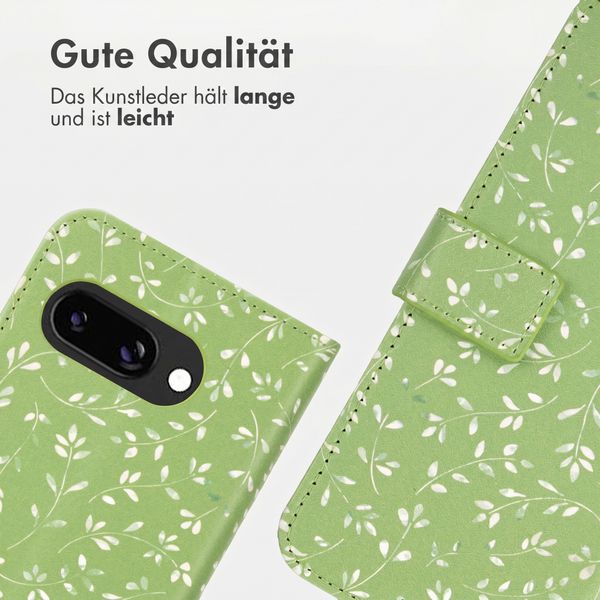imoshion Design Klapphülle Google Pixel 9A - Green Flowers