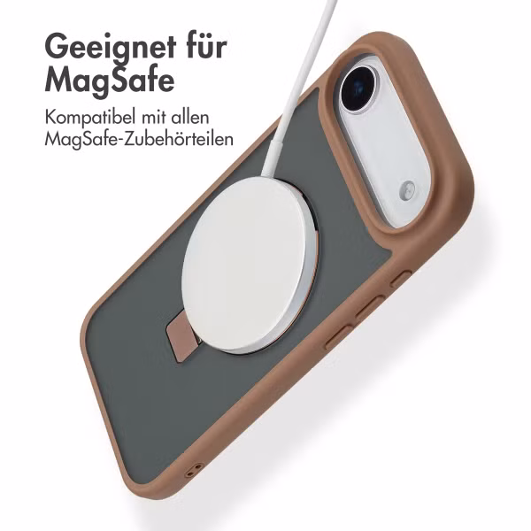 Accezz Ring Stand Backcover mit MagSafe Apple iPhone Air - Braun