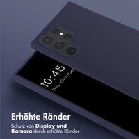 Selencia SilikonHülle mit abnehmbarem Band Samsung Galaxy S24 Ultra - Dunkelblau