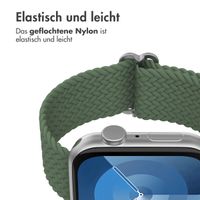 imoshion Gewebtes Nylonarmband für das Apple Watch Series 1 bis 11 / SE / Ultra (44/45/46/49 mm) - Dunkelgrün